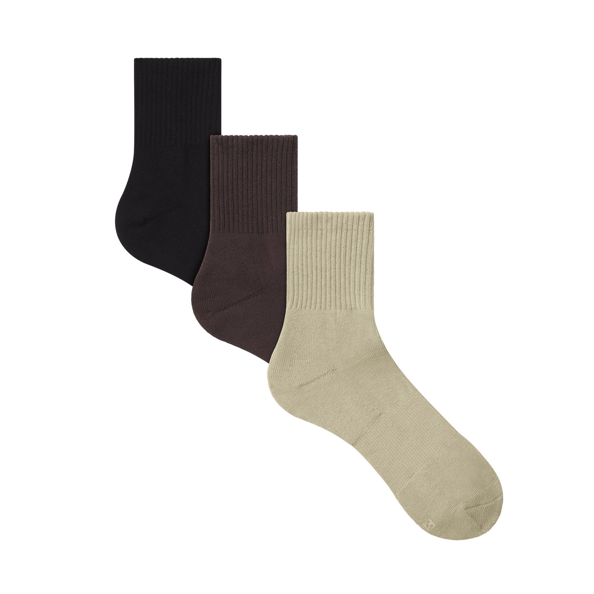 MENS QUARTER CREW SOCK 3-PACK