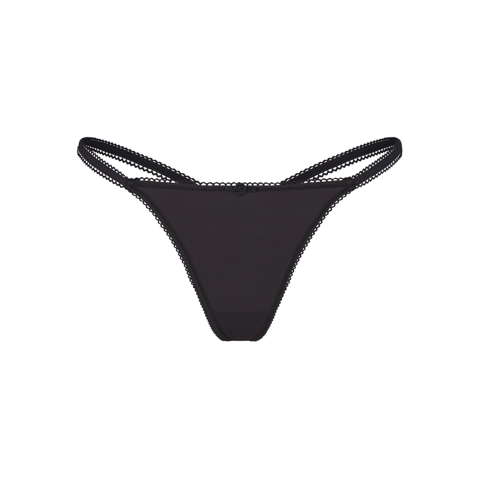 PICOT TRIM STRING THONG